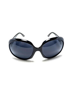 Modern Dark Gray UV Classic Chic Black Oversized Oval Women's Fashion Sunglasses